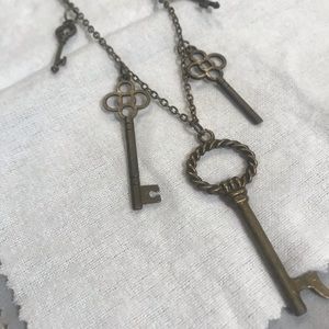 Fun, brass key necklace!